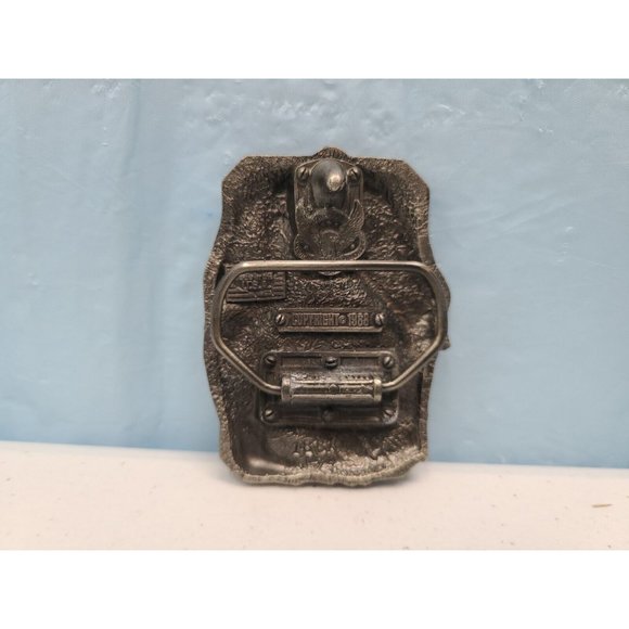 VTG Vietnam Veteran And Proud Of It Belt Buckle Enamel Great American Buckle Co - Picture 3 of 3